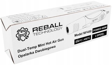 МИНИ-РУЧНАЯ ТЕПЛОВАЯ ПИСТОЛЕТКА, ДВЕ РЕЖИМА MF450, 450 Вт, 250/450C, ТЕРМОУСАДОЧНЫЕ ТРУБКИ