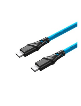 Kabel tethering Mathorn MTC-510 5m 10Gbps 60W USB C-C ArcticBlue