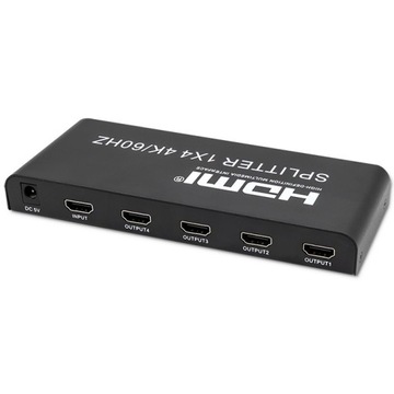 Активный разветвитель 4xHDMI 4Kx2K 6 Гбит/с, 60 Гц, высокая стабильность