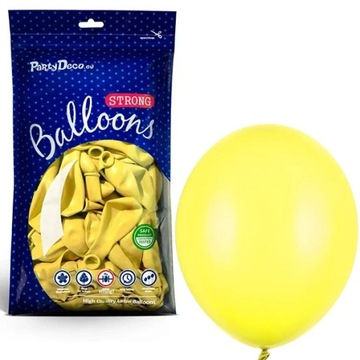 Balony lateksowe 12cm cytrynowe Pastel Lemon Zest - 100 sztuk Strong