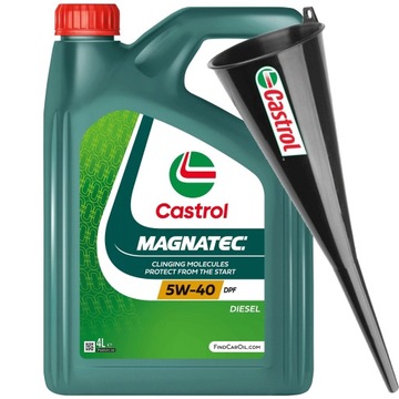Olej Castrol Magnatec Diesel 5W-40 DPF 4L + Lejek