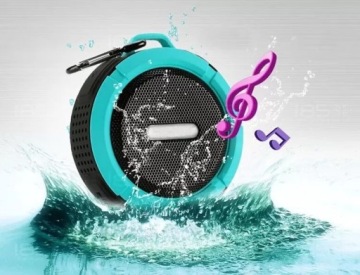 Мини-водонепроницаемый динамик Bluetooth с присоской, белый