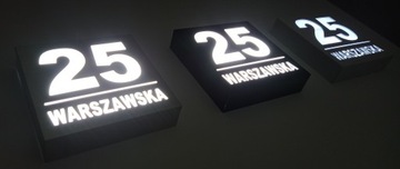 ПОДСВЕТЕННЫЙ, СВЕТЯЩИЙСЯ СВЕТОДИОДНЫЙ НОМЕР ДОМА - 30см x 30см