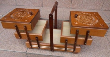 XXL РЕЗЬБОТНО-РЕЗЬБОВЫЙ СТАНОК, дерево, ИНКРУСЦИЯ - портновский ящик