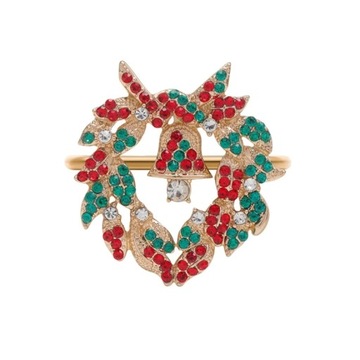 Christmas Napkin Rings Holder Home Table Decor Metal Napkin Buckle for