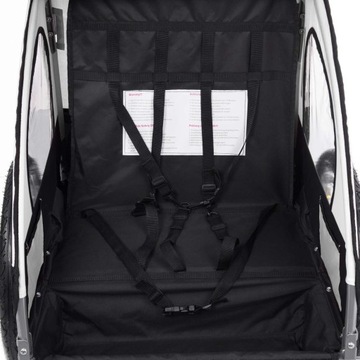 Велосипедный прицеп SAMAX 2in1 Jogger - белый/черный - серебристая рама