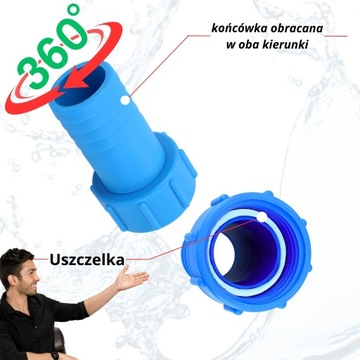 СОЕДИНИТЕЛЬ MAUZER S60x6 IBC ДЛЯ ШЛАНГА 2 дюйма - ПОВОРОТНЫЙ выход для шланга SHULTZ 2 дюйма