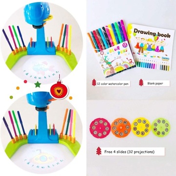 ПРОЕКТОР ДЛЯ ОБУЧЕНИЯ РИСОВАНИЮ, СИНИЙ 32