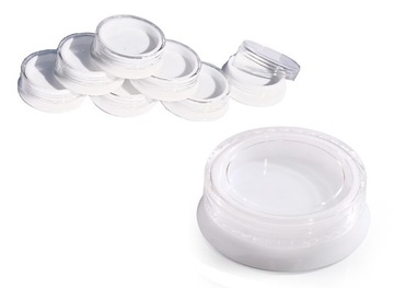 25szt POJEMNICZKI 3ml SŁOICZKI pojemnik XXL biały