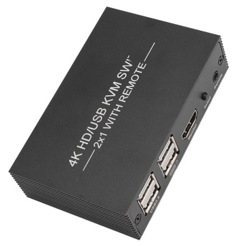 PRZEŁĄCZNIK KVM HDMI SWITCH 4XUSB 2 KABL USB