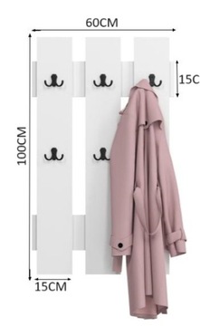 НАСТЕННАЯ ВЕШАЛКА ДЛЯ ХАЛЛЕИ, БЕЛАЯ COMO W1