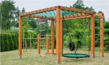 КАЧЕЛИ ГНЕЗДО АИСТА 100см/Н до 150кг из толстых веревок