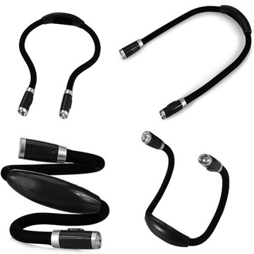 Светодиодный шейный светильник на батарейках для чтения книг, аккумуляторная мастерская