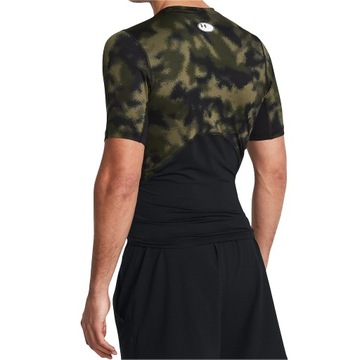 Koszulka termoaktywna Under Armour HeatGear Printed - Marine OD Green XXL