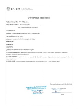 USTM PRIMO NO 30 ZMIĘKCZACZ STACJA UZDATNIANIA WODY UZDATNIACZ MONOSFERYCZN
