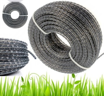 ŻYŁKA TNĄCA DO GŁOWICY KOSY SPALINOWEJ PODKOSZARKA 3.0MM ZBROJONA KARBOWANA