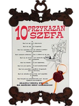 DYPLOM 10 PRZYKAZAŃ SZEFA SP prezent