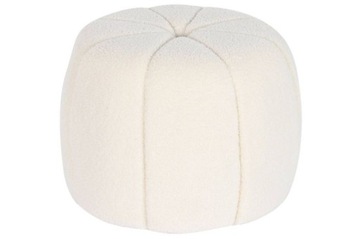 Puf pufa design Boucle teddy dynia Pumpkin biały