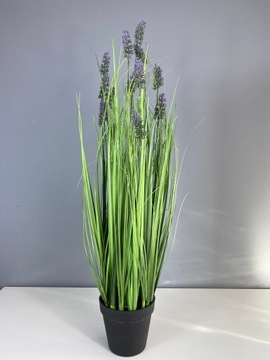 ИСКУССТВЕННАЯ ТРАВА В ГОРШКЕ, ЦВЕТУЩАЯ ЛАВАНДА, 71 СМ