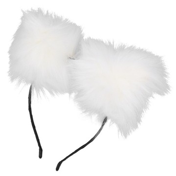 Кошачьи уши из искусственного меха с повязкой на голову