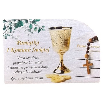 GOTOWY magnes upominki pamiątki OD WYCHOWAWCZYNI dla uczniów komunijne