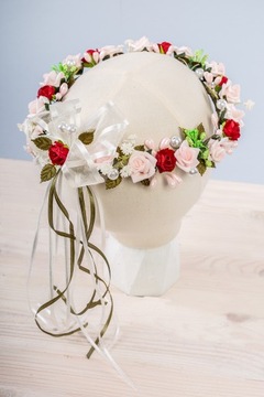 Причастие венки цветов в оттенках розового