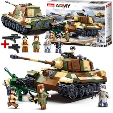 Строительные блоки ROYAL TIGER Tank, Panzer VI Tiger/Jagdpanther + LEGO WEAPONS