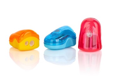 Temperówka podwójna z pojemnikiem ASTRA ORION ŻÓŁ.