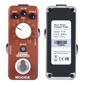 Педаль эффектов MOOER PURE OCTAVE Mini Octave для гитары