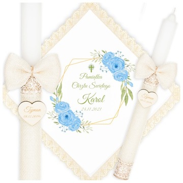 КРЕЩЕННАЯ СВЕЧА, КРЕЩЕСТВЕННЫЙ ПЛЕН, ГРАВИРОВАННАЯ СВЕЧА