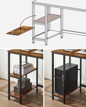 LOFT INDUSTRIAL письменный стол, рустик, двусторонний