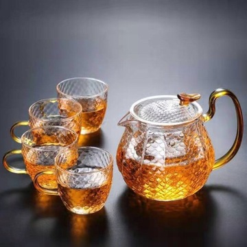 Zestaw szklanych czajniczków 600ml