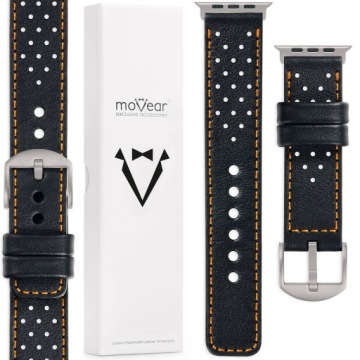 Pásek 26 mm pro Apple Watch Ultra 49 mm Kožený Titan Spona Adaptér Movear