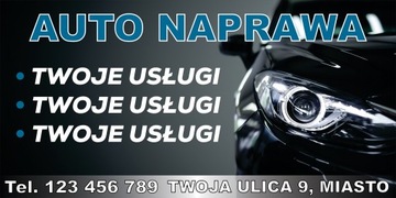 Baner reklamowy, banery reklamowe AUTO NAPRAWA SERWIS MECHANIKA 200x100cm