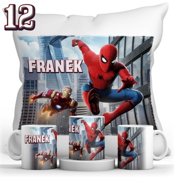 НАБОР «ЧЕЛОВЕК ПАУК» КРУЖКА + ПОДУШКА + ИМЯ