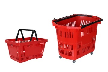 Набор из 10 больших корзин по 55 литров с подъемной ручкой - оранжевый