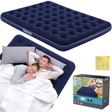MATERAC DWUOSOBOWY DMUCHANY WELUROWY BESTWAY 67003 203x152x22 cm