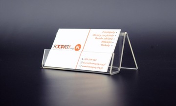 Подставка для визиток из бесцветного оргстекла WIZ, 10 шт.
