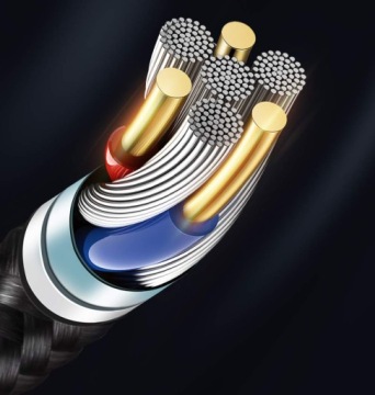 MCDODO USB-C ПРУЖИННЫЙ КАБЕЛЬ ДЛЯ БЫСТРОЙ ЗАРЯДКИ QC4 USB TYPE C LED 1,8M