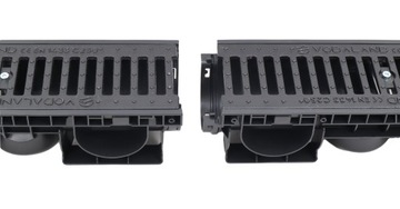 Линейный водоотвод 12х16см пластиковая решетка-канал чугун H120 DN100 C250