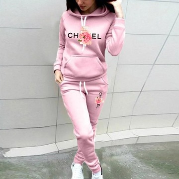 New Autumn Winter Cotton Tracksuit Women 2 Pieces