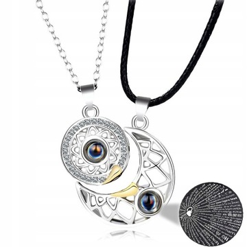 Magnetic Couple Necklaces 100 Languages I Love You