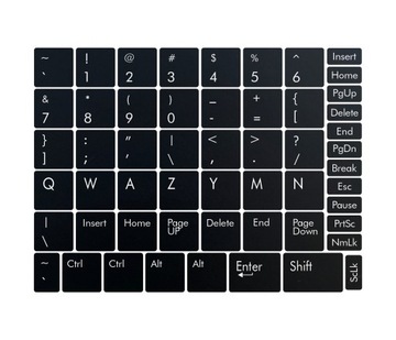 Naklejki na klawiaturę 14x14mm UV - 10x komplet