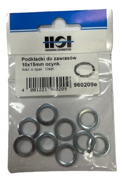 HSI PODKŁADKI DO ZAWIASÓW 10X15MM OCYNK PODKŁADKA