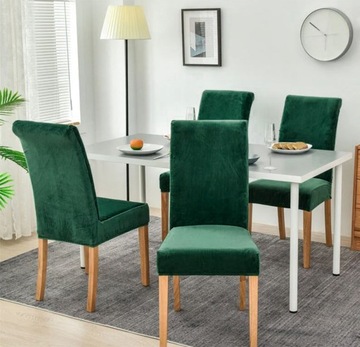 Чехлы на СТУЛЬЯ 6 шт. Комплект чехлов ВЕЛУР УНИВЕРСАЛЬНЫЙ ГРАФИТ