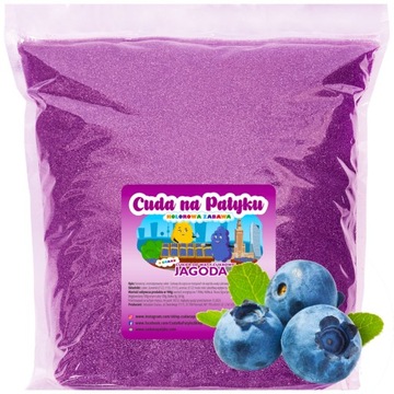 Kolorowy Cukier Do Waty Cukrowej do Maszyny Smakowy JAGODOWY Jagoda 500g