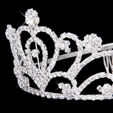 СЕРЕБРЯНОЕ СВАДЕБНОЕ КРУЖЕВО ДЛЯ ВОЛОС 140ММ