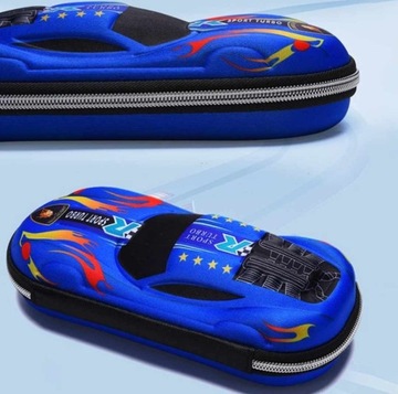 3D пенал гоночный автомобиль мультяшный гоночный автомобиль пенал школьный синий