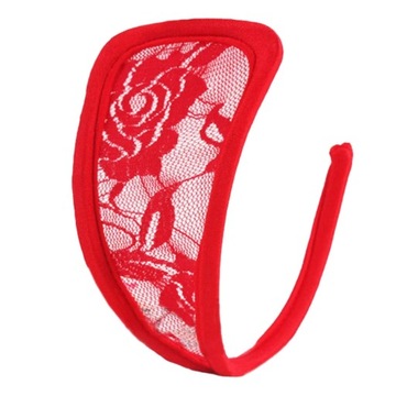 A11 Sexy bielizna samonośna czerwone stringi C