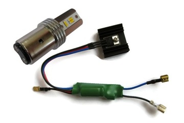 Żarówka LED mocna ciepła BA20D 25W 35W + zasilacz WSK WFM SHL
